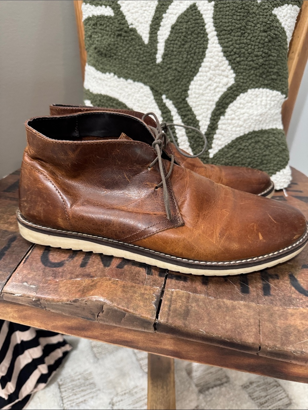 Crevo Alameda 225 Chukka Boots Chestnut Leather Men’s Size 10